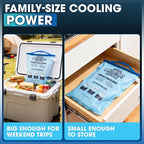Large Leakproof Ice Bag. Reusable Ice Pack for Cooler - Long Lasting Instant Cooler Ice Packs - Drop in Cubed Ice to Make Cold, Dry Freezer Packs for Coolers - Drink Your Ice When It Melts